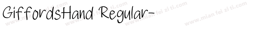 GiffordsHand Regular字体转换
